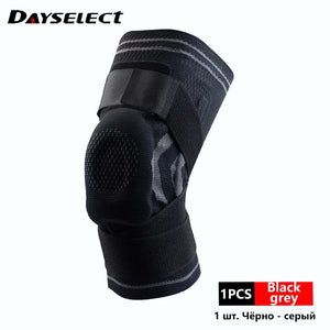 1Pcs Professional Knee Brace Compression Knee Sleeve with Patella Gel Pad&Side Stabilizers Knee Support Bandage for Pain Relief